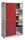 CP Schiebetürenschrank C 2000 Acurado, 2040-00 S10169 lichtgrau, rubinrot 4 Fachböden 120,0 x 40,0 x 195,0 cm
