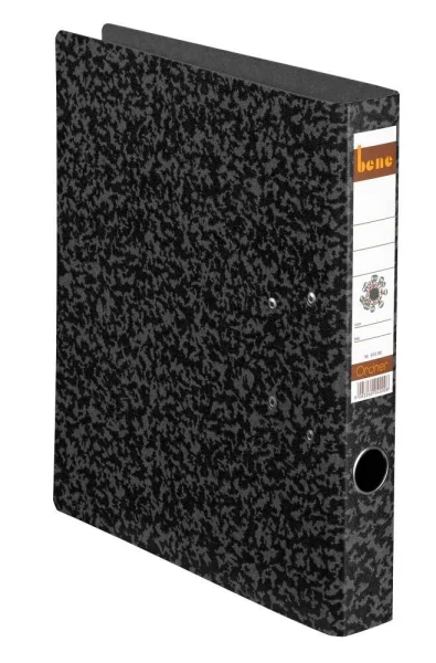 bene Hartpappe Ordner schwarz marmoriert Karton 4,5 cm...