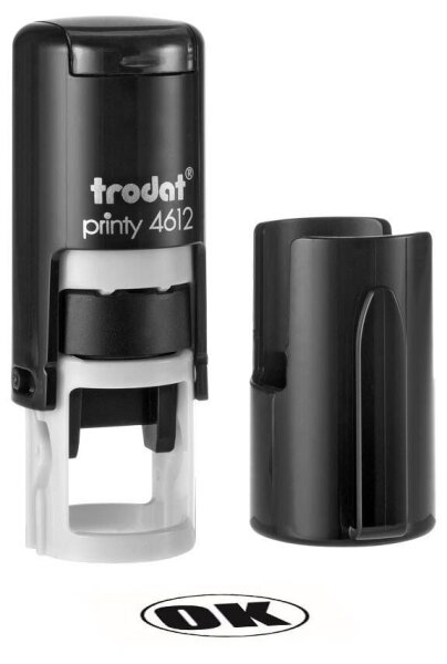 trodat Textstempel, individualisierbar Printy 4612 selbstfärbend schwarz mit Logo, 1 St. -  Nachträglich per Gutschein personalisieren