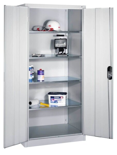 CP Stahlschrank 8922-00 S10551 lichtgrau 4 Fachböden 93,0 x 60,0 x 195,0 cm, aufgebaut, 1 St.