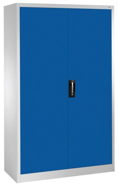 CP Stahlschrank 08930-00 S10009 lichtgrau, enzianblau 4 Fachböden 120,0 x 40,0 x 195,0 cm, aufgebaut, 1 St.