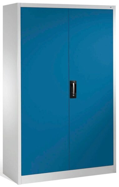 CP Stahlschrank 08931-00 S10009 lichtgrau, enzianblau 4 Fachböden 120,0 x 50,0 x 195,0 cm, aufgebaut, 1 St.