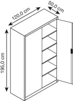CP Stahlschrank 08931-00 S10012 lichtgrau,...