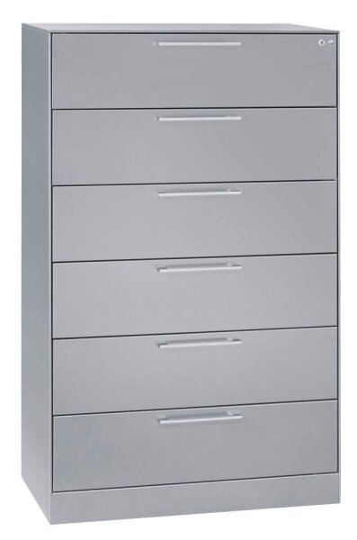 CP C 3000 Asisto Karteischrank silber 6 Schubladen 80,0 x 43,5 x 131,0 cm, 1 St.