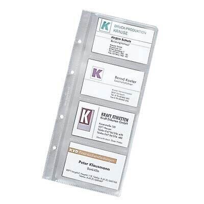 DURABLE Visitenkartenhüllen transparent, für bis zu 8 Visitenkarten, 10 St.