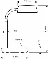 MAUL MAULabby LED Tischlampe schwarz