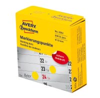 AVERY Zweckform Klebepunkte 3852 gelb Ø 10,0 mm,...