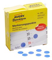 AVERY Zweckform Klebepunkte 3853 blau Ø 10,0 mm,...