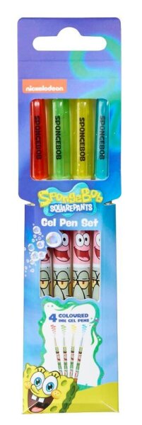 BlueSky Spongebob Gelschreiber-Set Spongebob, Schreibfarbe: farbsortiert, 4 St.