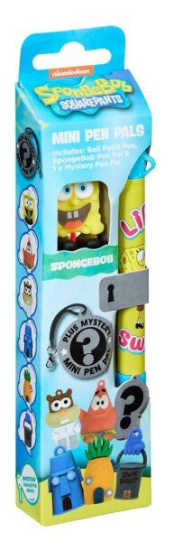 BlueSky Kugelschreiber SpongeBob - Mini Pen Pals gelb, blau, Schreibfarbe: schwarz, 1 St.