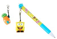 BlueSky Kugelschreiber SpongeBob - Mini Pen Pals gelb, blau, Schreibfarbe: schwarz, 1 St.
