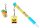 BlueSky Kugelschreiber SpongeBob - Mini Pen Pals gelb, blau, Schreibfarbe: schwarz, 1 St.