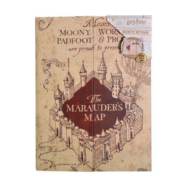 BlueSky Notizbuch Harry Potter - Karte des Rumtreibers DIN A5 liniert, mehrfarbig Hardcover 80 Seiten, 1 St.