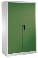 CP Stahlschrank 8932-00 S10604 lichtgrau, rededagrün 4 Fachböden 120,0 x 60,0 x 195,0 cm, aufgebaut, 1 St.