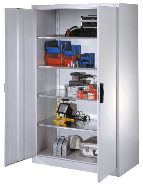 CP Stahlschrank 8932-00 S10600 lichtgrau 4 Fachböden 120,0 x 60,0 x 195,0 cm, aufgebaut, 1 St.