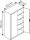 CP Stahlschrank 8932-00 S10600 lichtgrau 4 Fachböden 120,0 x 60,0 x 195,0 cm, aufgebaut, 1 St.
