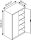 CP Stahlschrank 8934-00 S10197 lichtgrau, enzianblau 4 Fachböden 120,0 x 80,0 x 195,0 cm, aufgebaut, 1 St.