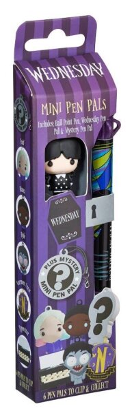 BlueSky Kugelschreiber Wednesday - Mini Pen Pals schwarz, Schreibfarbe: schwarz, 1 St.