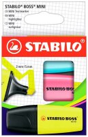 STABILO BOSS MINI Textmarker farbsortiert, 3 St.