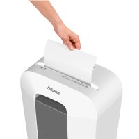 Fellowes Powershred LX50 Aktenvernichter mit Partikelschnitt P-4, 4 x 37 mm, bis 9 Blatt, weiß