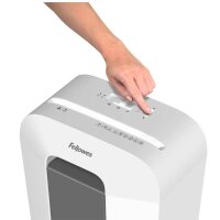 Fellowes Powershred LX50 Aktenvernichter mit Partikelschnitt P-4, 4 x 37 mm, bis 9 Blatt, weiß
