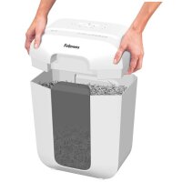 Fellowes Powershred LX50 Aktenvernichter mit Partikelschnitt P-4, 4 x 37 mm, bis 9 Blatt, weiß