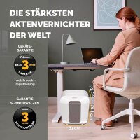Fellowes Powershred LX25 Aktenvernichter mit Partikelschnitt P-4, 4 x 37 mm, bis 6 Blatt, weiß