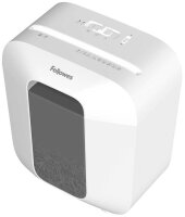 Fellowes Powershred LX25 Aktenvernichter mit Partikelschnitt P-4, 4 x 37 mm, bis 6 Blatt, weiß