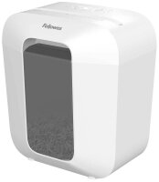 Fellowes Powershred LX25 Aktenvernichter mit Partikelschnitt P-4, 4 x 37 mm, bis 6 Blatt, weiß