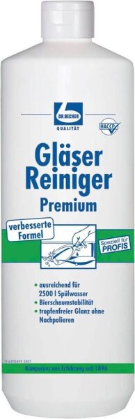 DR.BECHER Gläser Reiniger Premium Spülmittel, 1 l, 1 St.