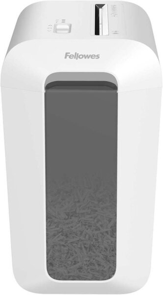 Fellowes Powershred LX65 Aktenvernichter mit Partikelschnitt P-4, 4 x 40 mm, bis 10 Blatt, weiß