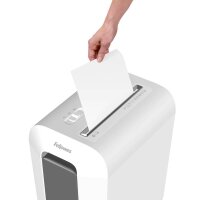Fellowes Powershred LX65 Aktenvernichter mit Partikelschnitt P-4, 4 x 40 mm, bis 10 Blatt, weiß