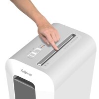 Fellowes Powershred LX65 Aktenvernichter mit Partikelschnitt P-4, 4 x 40 mm, bis 10 Blatt, weiß
