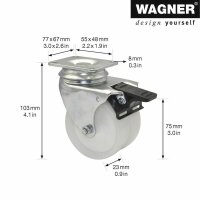 WAGNER® design yourself Apparate-Doppel-Lenkrolle ECO...