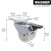 WAGNER® design yourself Apparate-Doppel-Lenkrolle ECO...