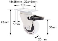 WAGNER® design yourself Rollen für Schränke und Regale RO 2251, 4 St.