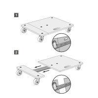 WAGNER® design yourself Transportroller MM 1332 ausziehbar birke 59,0 - 86,0 x 49,0 x 11,0 cm bis 200,0 kg
