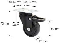 WAGNER® design yourself Rollen für Schränke und Regale RO 2252, 4 St.