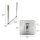 WAGNER® design yourself ST 5012 Tischbein silber , 2 St.