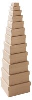 folia NATUR Geschenkboxen-Set braun, 12 St.