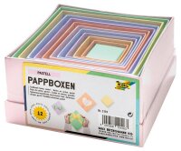 folia PASTELL Geschenkboxen-Set bunt, 12 St.