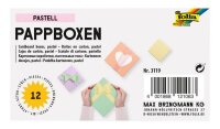 folia PASTELL Geschenkboxen-Set bunt, 12 St.