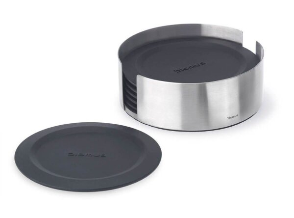 blomus Untersetzer LARETO schwarz 11,2 cm 6-tlg.  ( 63476 )