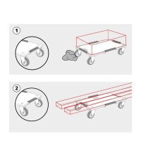 WAGNER® design yourself Transportroller BARRERA MM 1379 braun 60,0 x 80,0 x 13,5 cm bis 400,0 kg