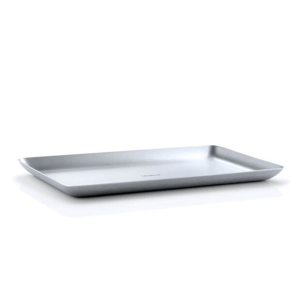 blomus Tablett BASIC silber rechteckig 25,0 x 15,0 cm, 1 St.