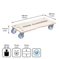 WAGNER® design yourself Transportroller MM 1325 birke 29,0 x 59,0 x 11,0 cm bis 300,0 kg