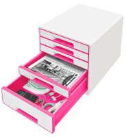 LEITZ Schubladenbox WOW Cube  perlweiß/pink...