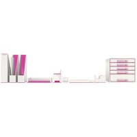 LEITZ Schubladenbox WOW Cube  perlweiß/pink 52142023, DIN A4 mit 5 Schubladen, 1 St.