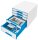 LEITZ Schubladenbox WOW Cube  perlweiß/blau 52142036, DIN A4 mit 5 Schubladen, 1 St.