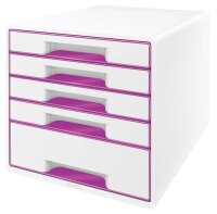 LEITZ Schubladenbox WOW Cube  perlweiß/violett...